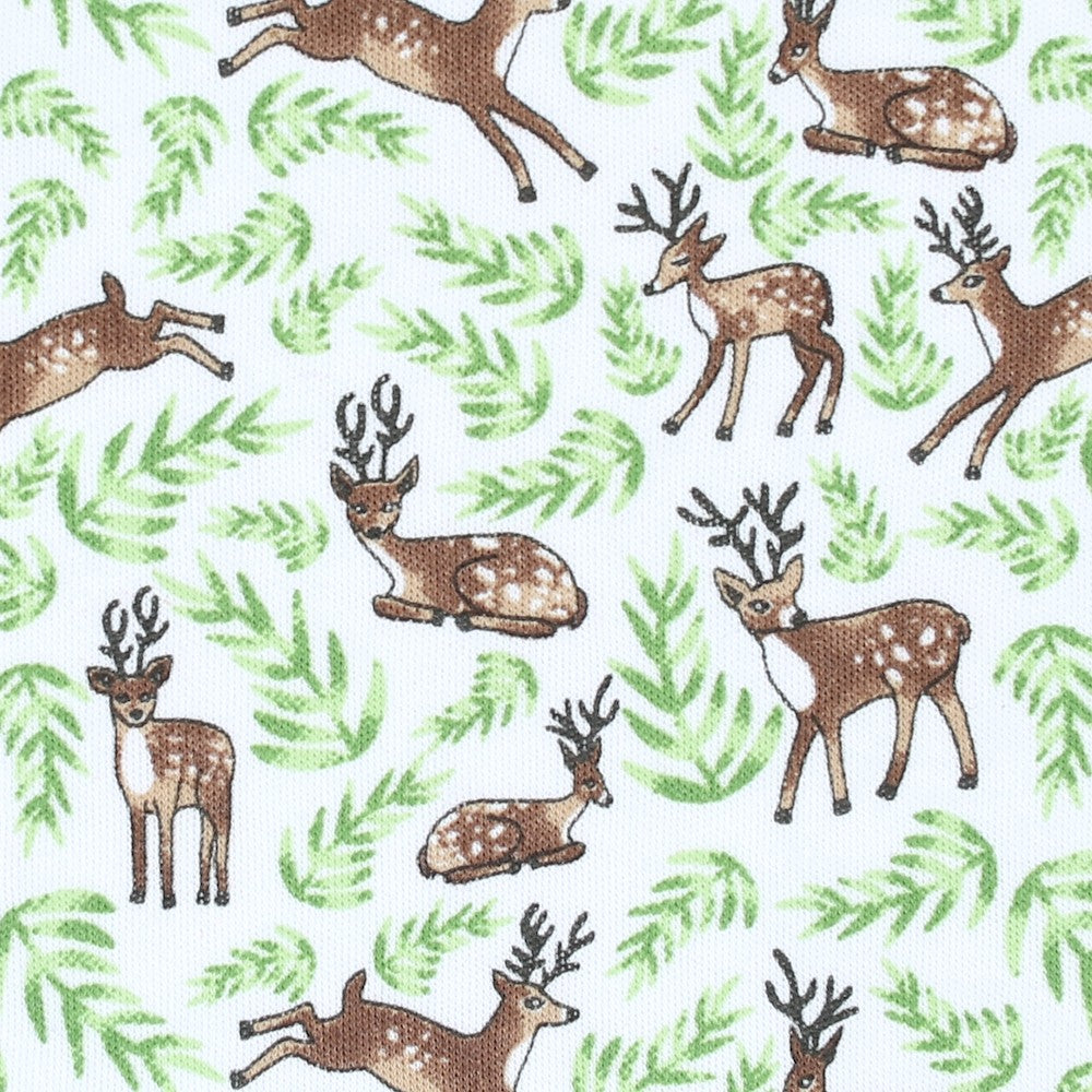 Magnolia Baby Boys Into the Woods Green Bucks Long Pajamas