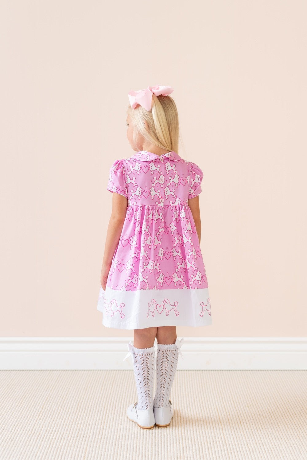 La Boutique by Dondolo Girls Dress - Pink Taffy Poodle