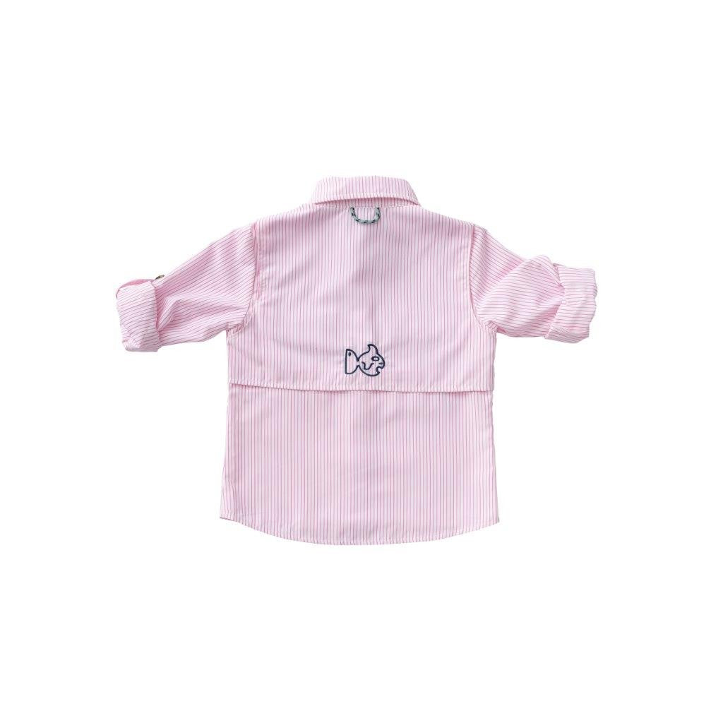Prodoh Fishing Shirt for Kids - Hot Pink Bonbon Stripe