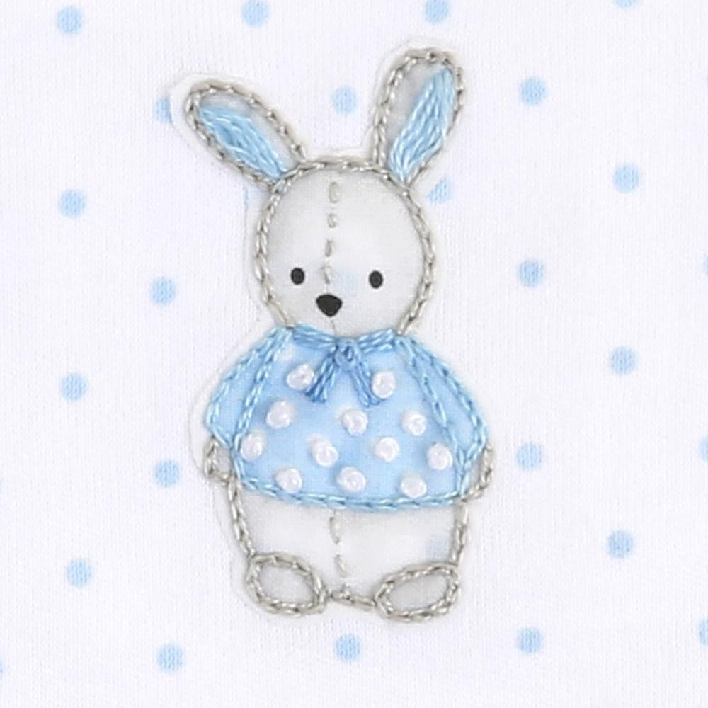 Magnolia Baby Boys Vintage Polka Dot Bunny Embroidered Footie by Magnolia Baby