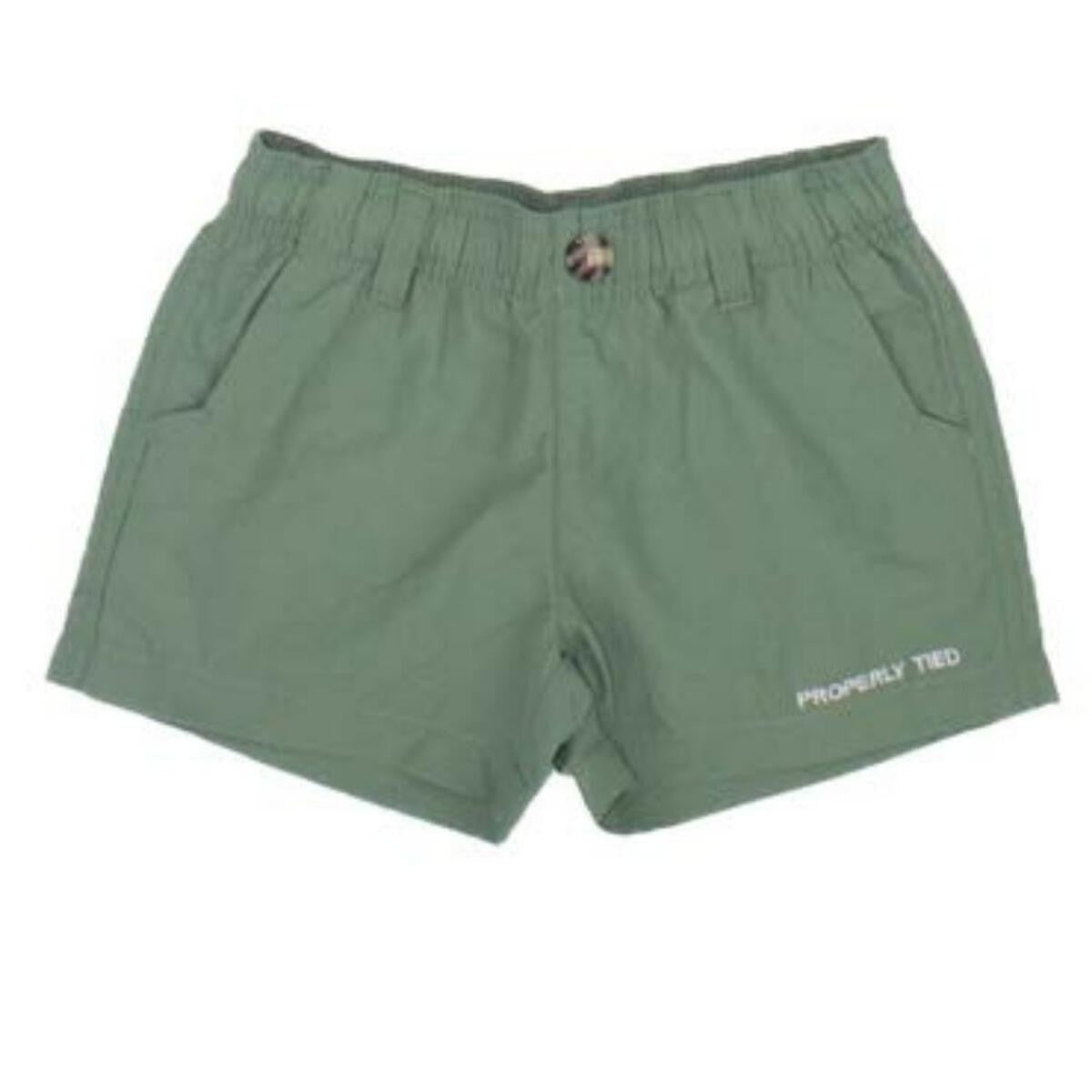 Properly Tied Boys Mallard Shorts - Sage Green