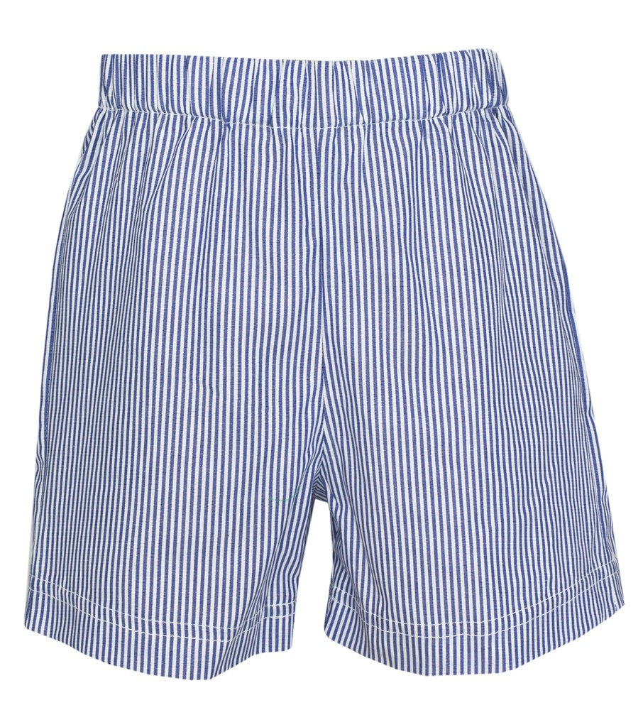 Anavini Boys Pull On Shorts - Navy Blue Stripes