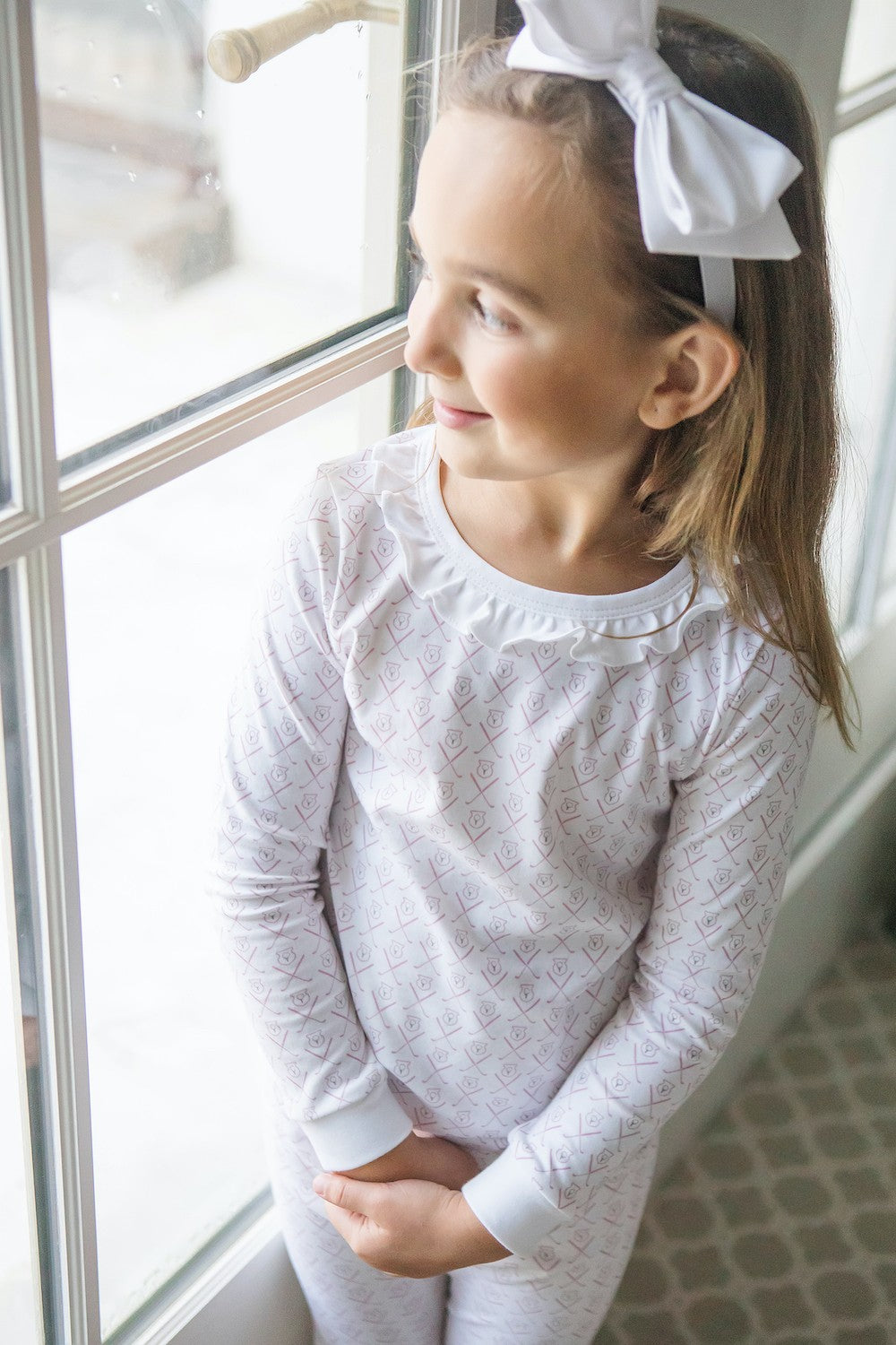 Lila & Hayes Girls Ava Pajamas - Pink Golf Tee Time
