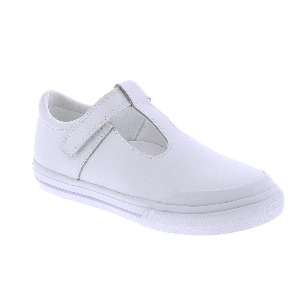 Footmates Girls Shoes - Drew Mary Janes - Leather - White