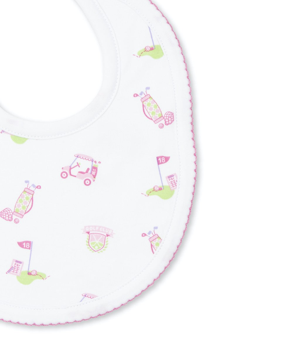 Kissy Kissy Baby Girls 18 Holes Golf Print Bib - Pink by Kissy Kissy