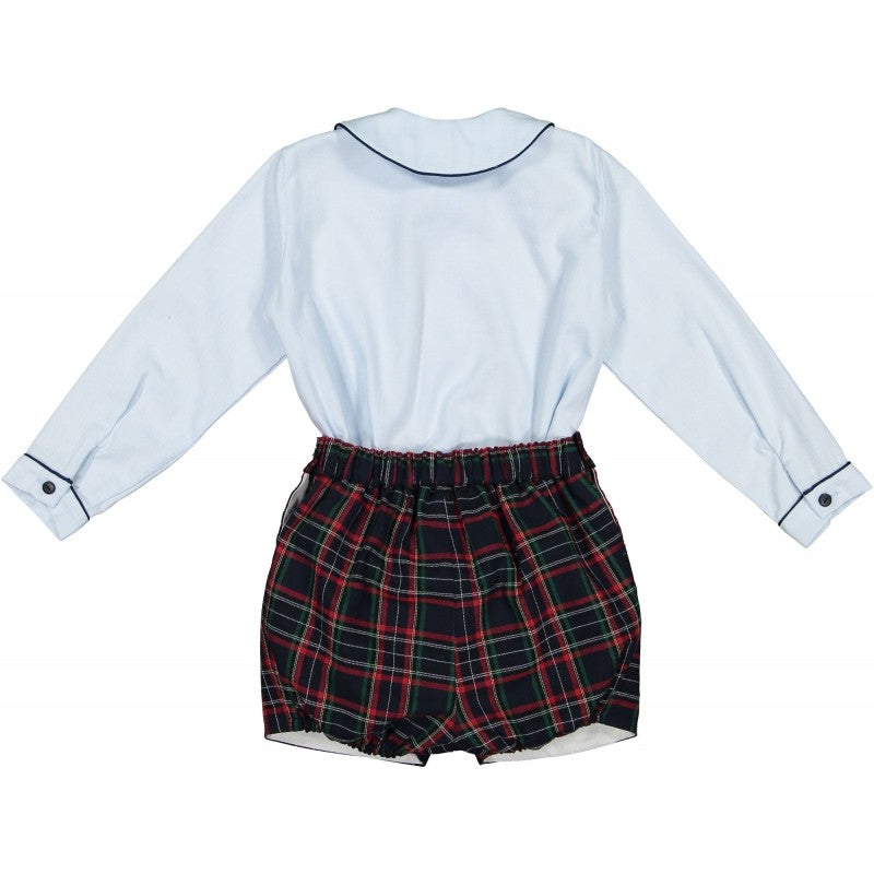 Sal & Pimenta Boys Holiday Plaid Nutcracker Bear Boy Set by Sal & Pimenta