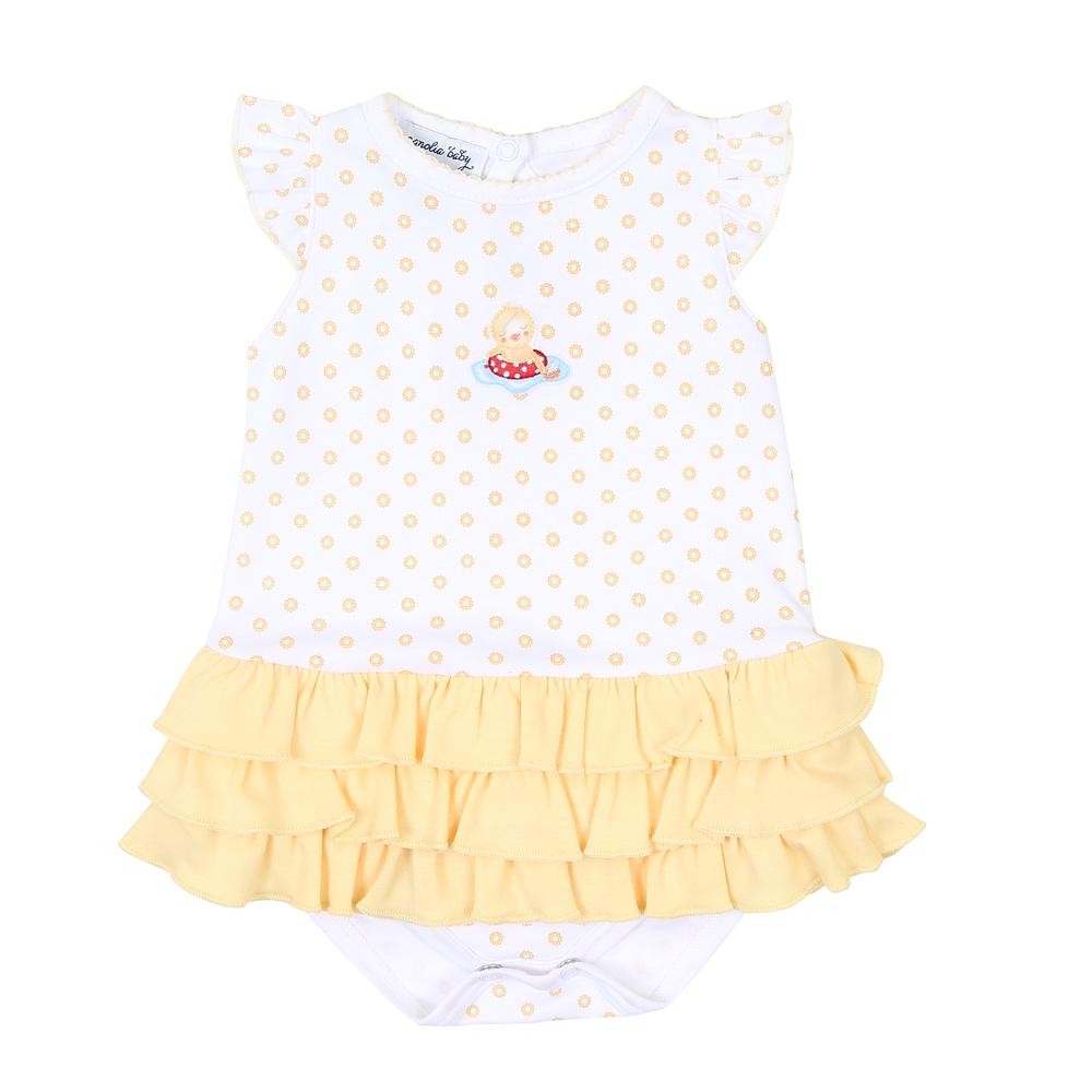 Magnolia Baby Girls Yellow Fun in the Sun Ruffle Flutters Bubble by Magnolia Baby