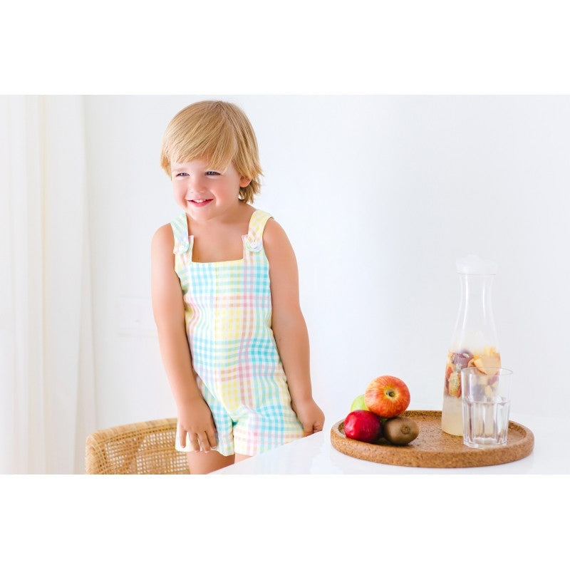Sal & Pimenta Baby / Toddler Boys Jon Jon - Rainbow Plaid by Sal & Pimenta