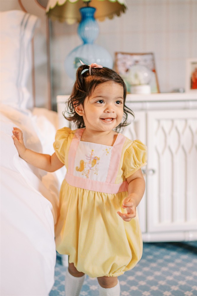 Proper Peony Baby Girls Yellow Royal Carousel Bubble