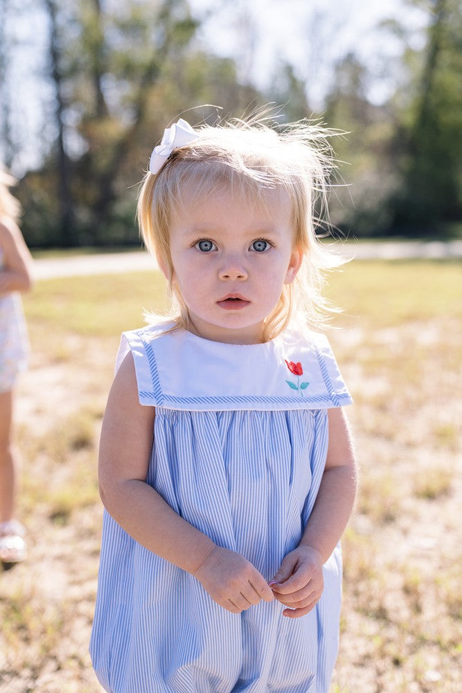 Proper Peony Baby Girls Blue Scarlet Bubble - Red Tulip by Proper Peony