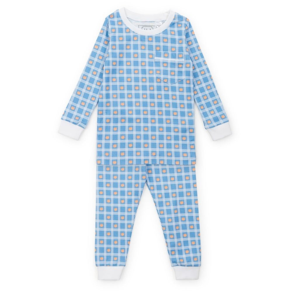 Lila & Hayes Boys Bradford Pajamas - Blue Pumpkin Plaid