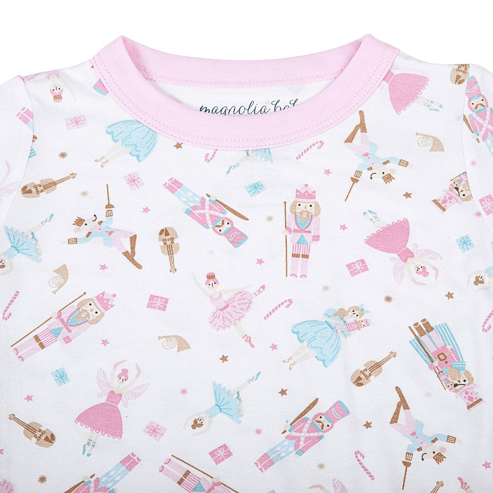 Magnolia Baby Little Girls Pink Nutcracker Ballet Long Pajamas