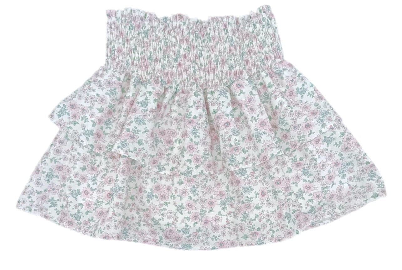 James & Lottie Be Elizabeth Girls Pink Cherry Blossom Smocked Skirt by James & Lottie