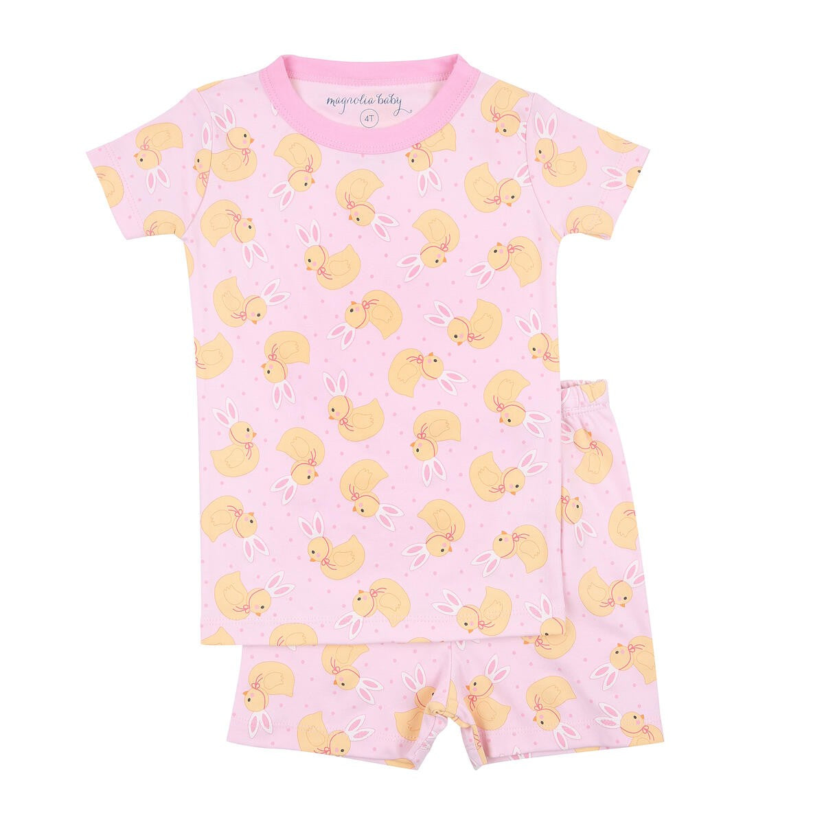 Magnolia Baby Girls Easter Bunny Ears Short Pajamas - Pink