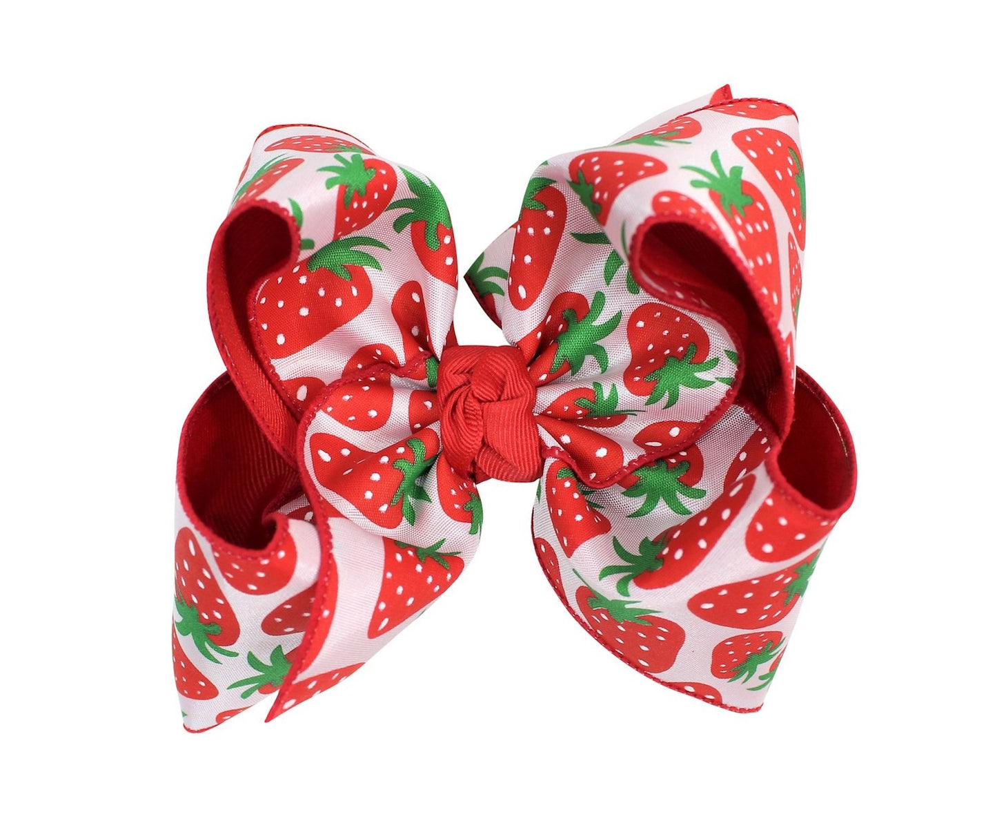 Beyond Creations Girls Hair Bow on Clip - Red Strawberry Print by Beyond Creations