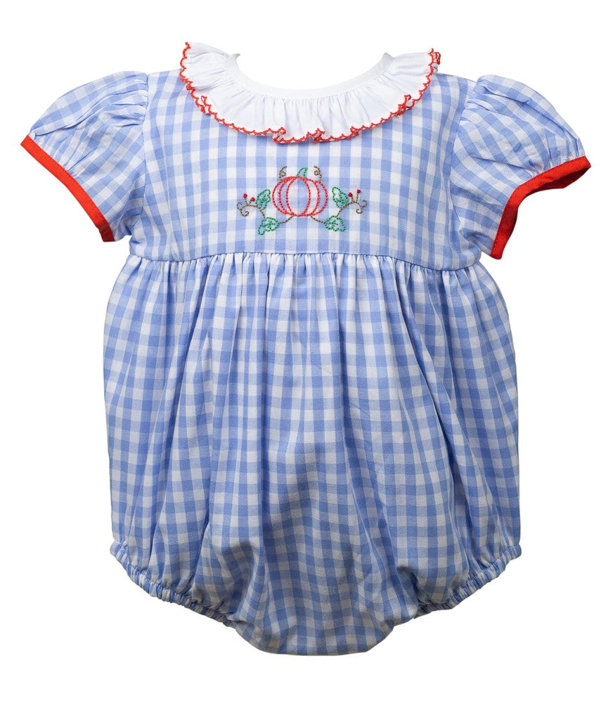 Proper Peony Baby Girls Light Blue Peyton Pumpkin Bubble