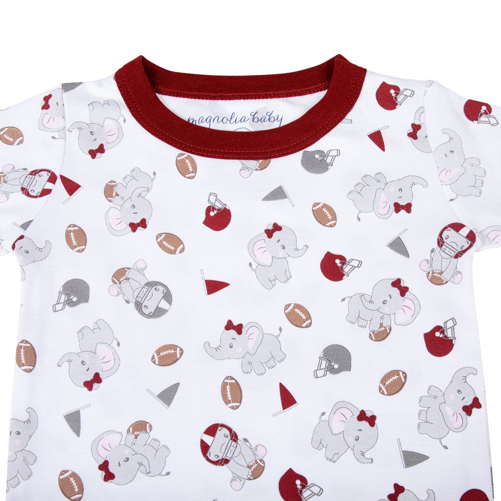 Magnolia Baby Alabama Elephant Football Crimson Tide Long Pajamas