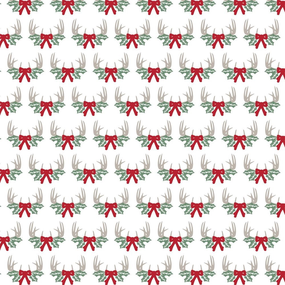Lila & Hayes Girls Alden Pajamas Set - Antler Bows