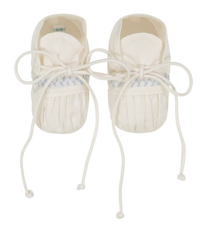 Feltman Brothers Baby Ivory / Blue Vintage Booties - Boy