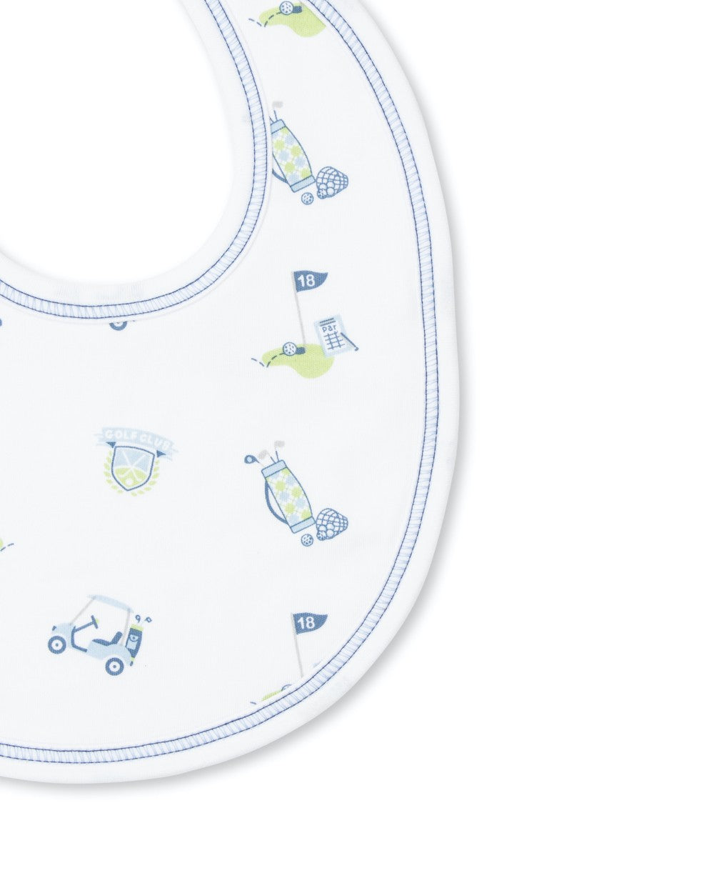 Kissy Kissy Baby Boys 18 Holes / Longest Drive Golf Print Bib - Blue