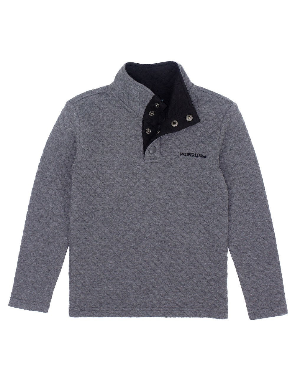 Properly Tied Boys Club Pullover - Graphite Gray