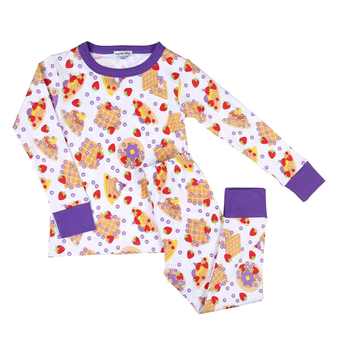 Magnolia Baby Little Girls Waffle Time! Long Pajamas