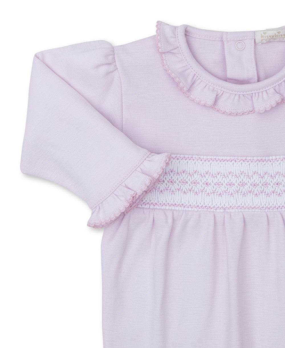 Kissy Kissy Baby Girls Hand Smocked Footie - Pink by Kissy Kissy