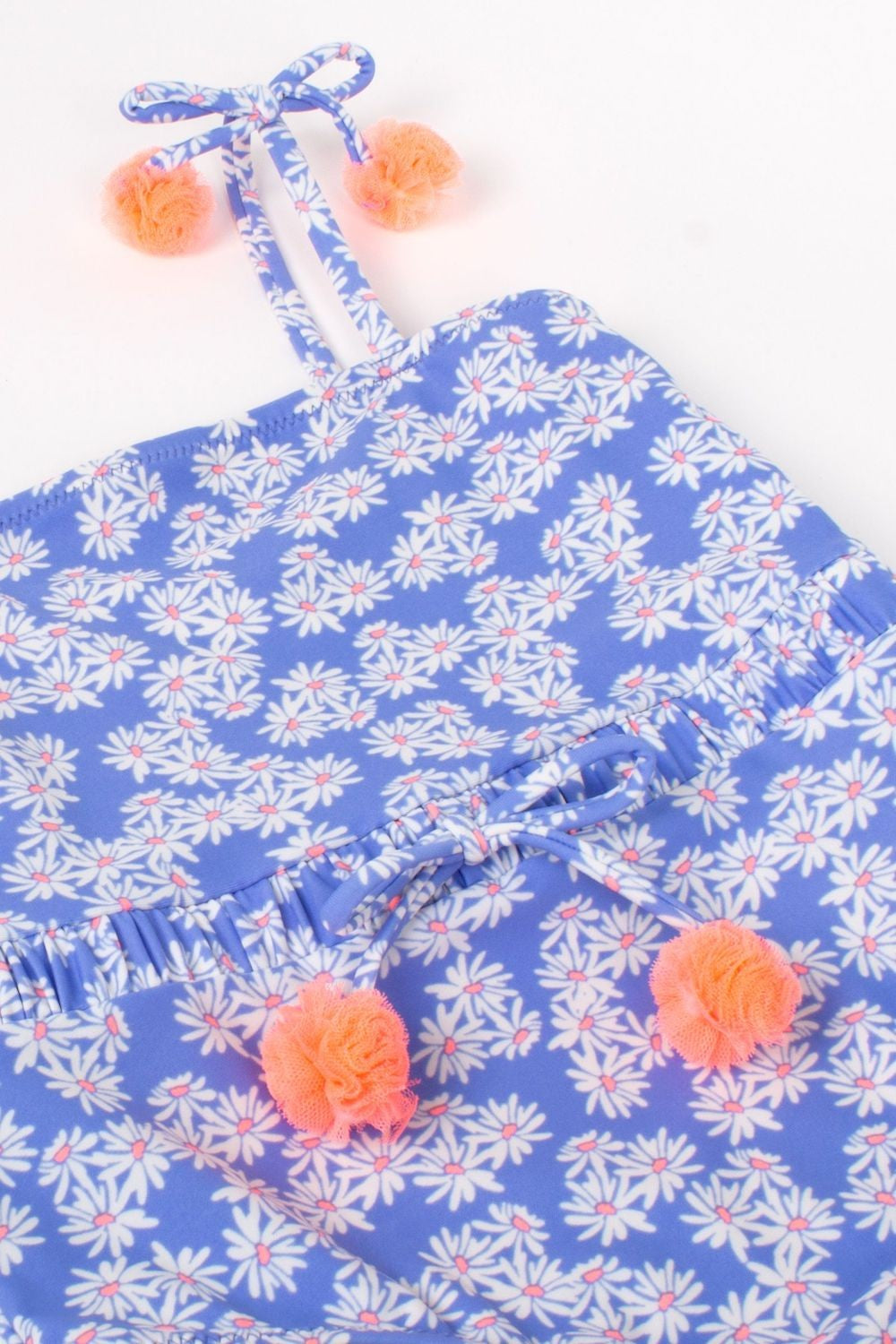 Shade Critters Girls Blue Daisy Pom Pom Swimsuit