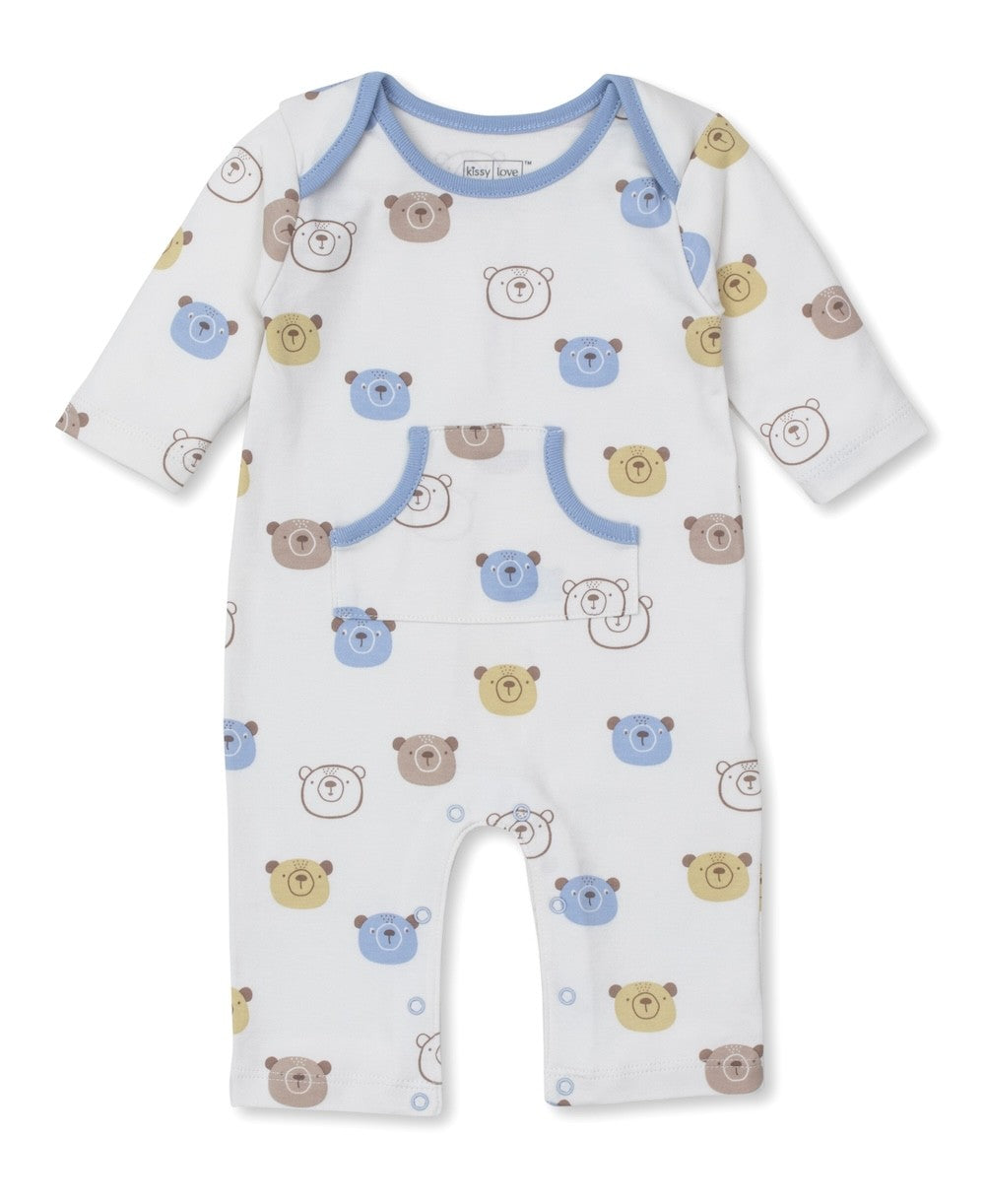 Kissy Kissy Love Baby Boys Playsuit - Teddy Bear Talk