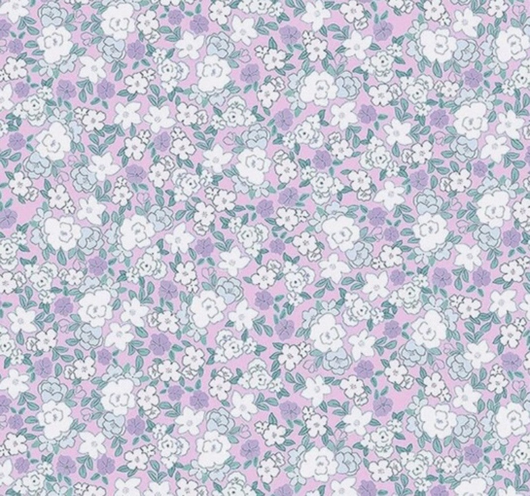 James & Lottie Girls Sally Knit Bloomers Set - Lavender Floral