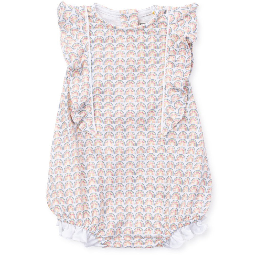 Lila & Hayes Baby Girls Mae Bubble - Over the Rainbow
