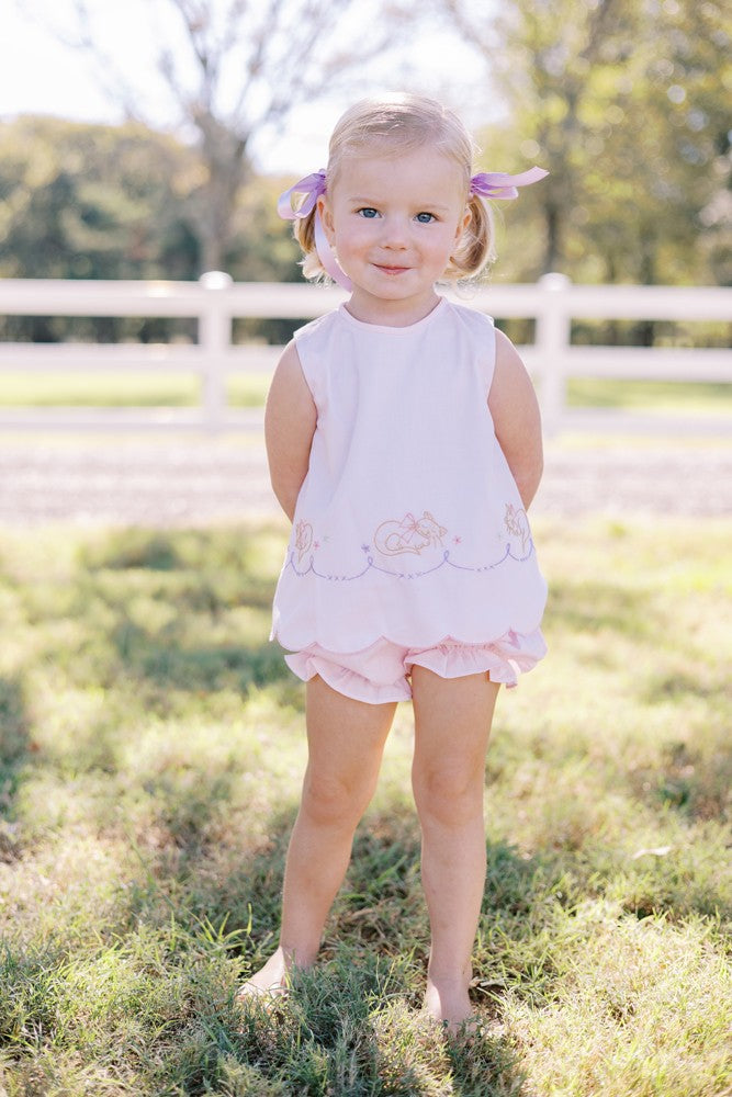 Proper Peony Girls Pink Kittens Bloomers Set