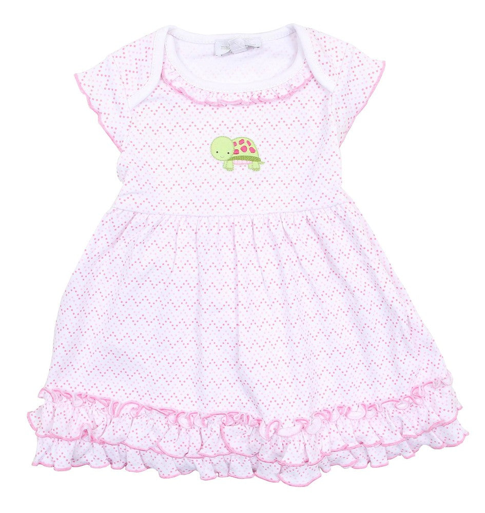 Magnolia Baby Girls Pink Happy Turtles Ruffle Dress Set by Magnolia Baby