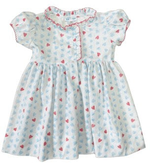 LuLu BeBe Girls Ashley Dress - Hearts Print - Ruffle Detail by LuLu BeBe