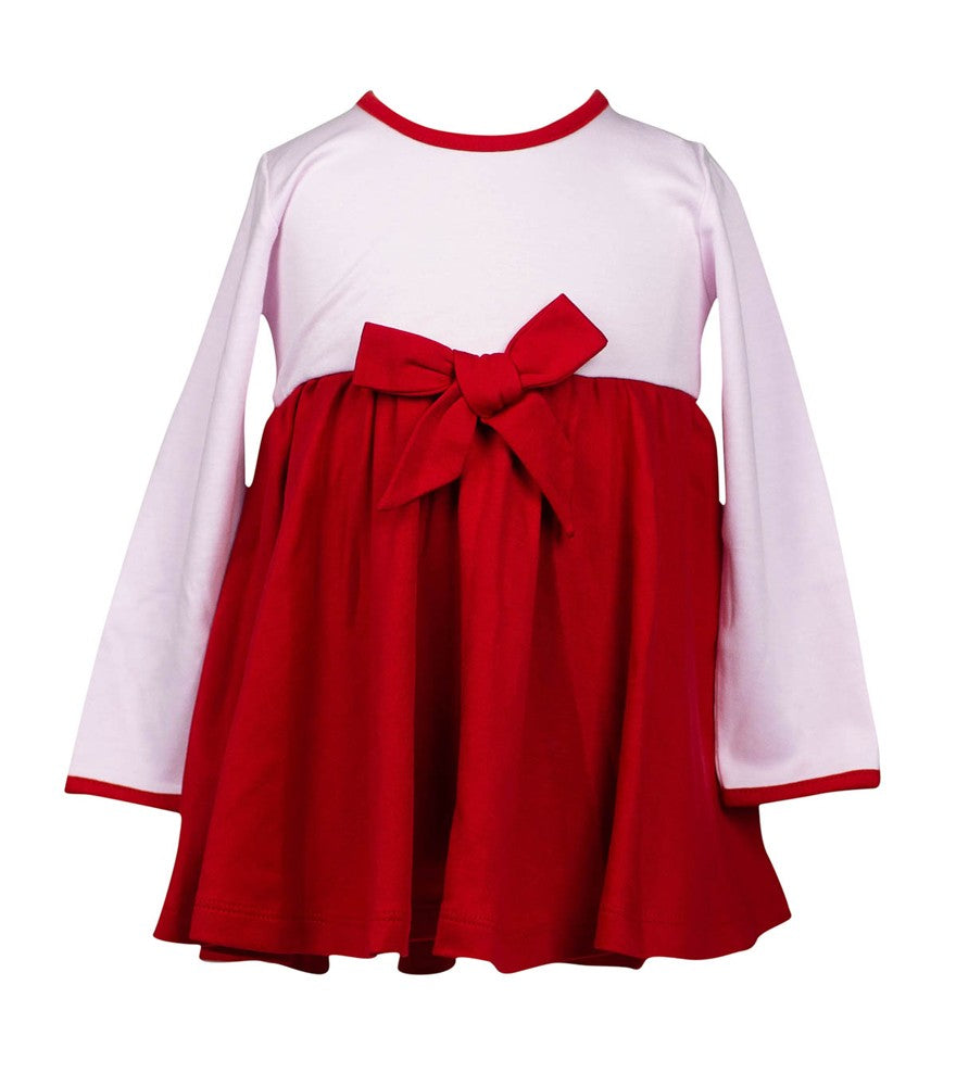 Proper Peony Pima Girls Tatum Twirl Dress - Pink and Red