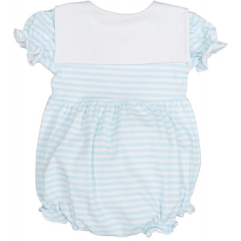 Sal & Pimenta Girls Bubble - Sailor Collar - Light Blue Stripes