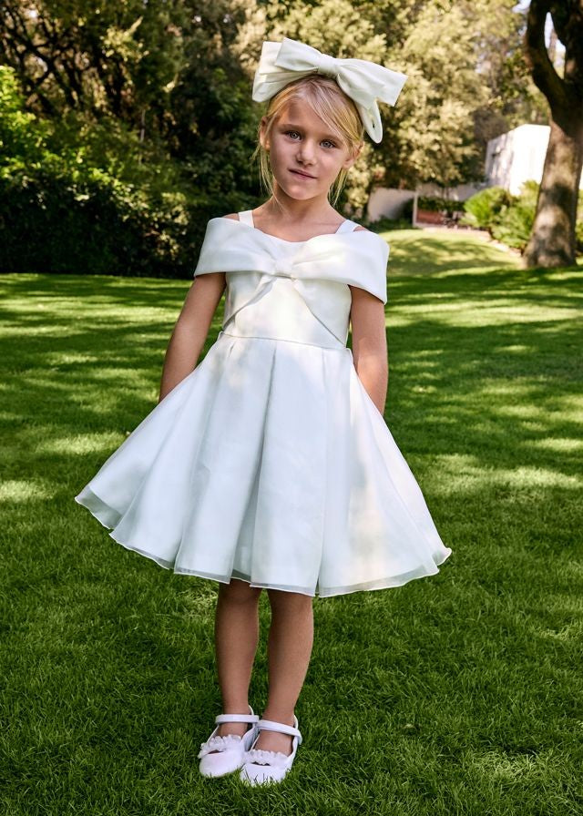 Abel & Lula Girls Organza Bow Special Party Dress