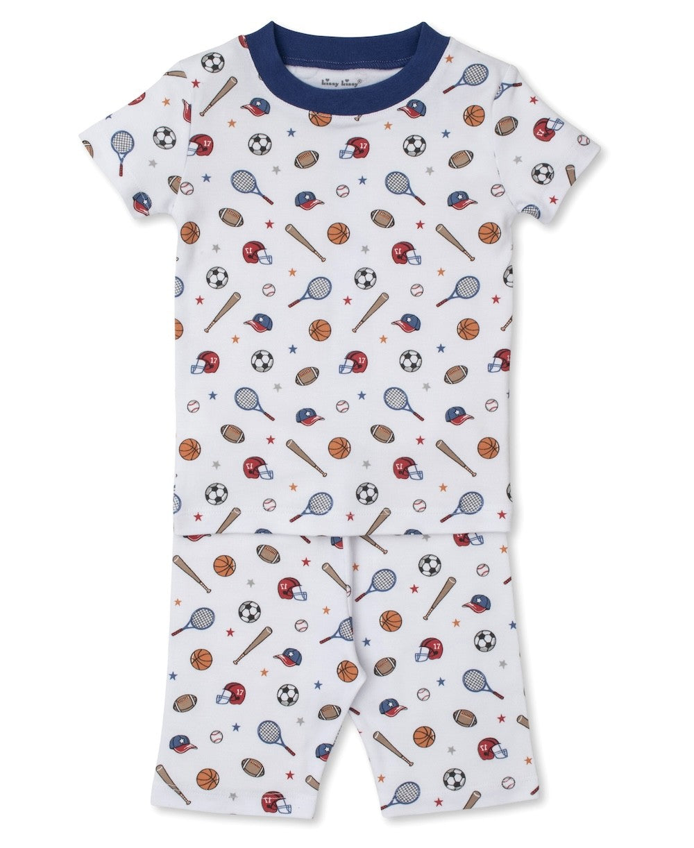 Kissy Kissy Boys Sports Lineup Short Pajamas Set by Kissy Kissy