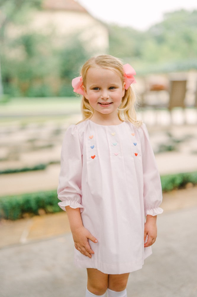 Proper Peony Girls Dress - Pink Cherub Valentine Hearts