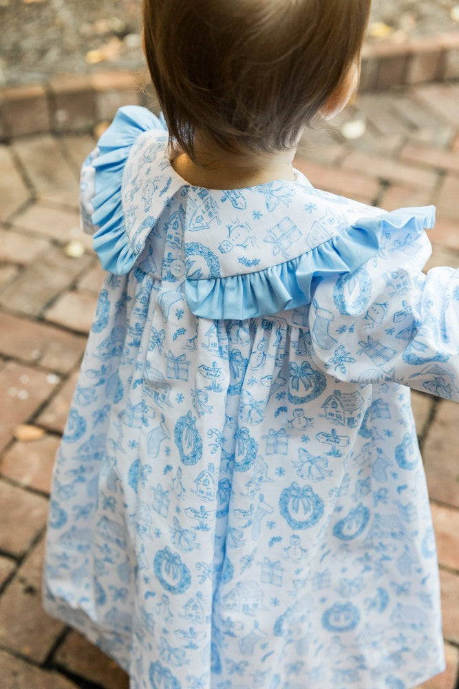 Bailey Boys Girls Blue Winter Wonderland Holiday Float Dress