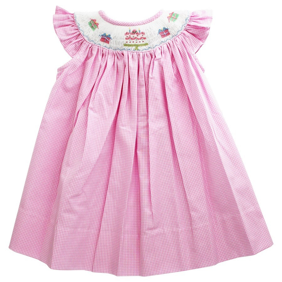 Bailey Boys Baby Girls Pink Smocked Happy Birthday Bishop Dress by Bailey Boys