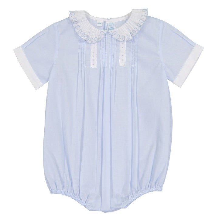 Feltman Brothers Baby Boys Vintage Scallop Collar Bubble - Blue