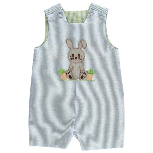 Bailey Boys Blue Bashful Bunny Easter Jon Jon - Reverses to Green with Bugs