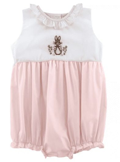 Bailey Boys Baby Girls Bubble - Pink with Easter Bunny