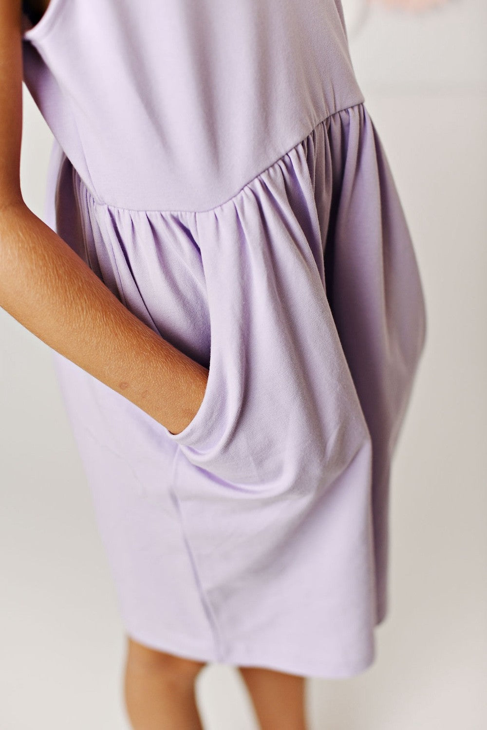 Swoon Baby Girls Pocket Jumper Romper - Lavender