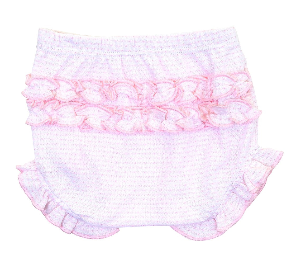 Magnolia Baby Girls Pink Maddy and Michael's Classics Smocked Diaper Set