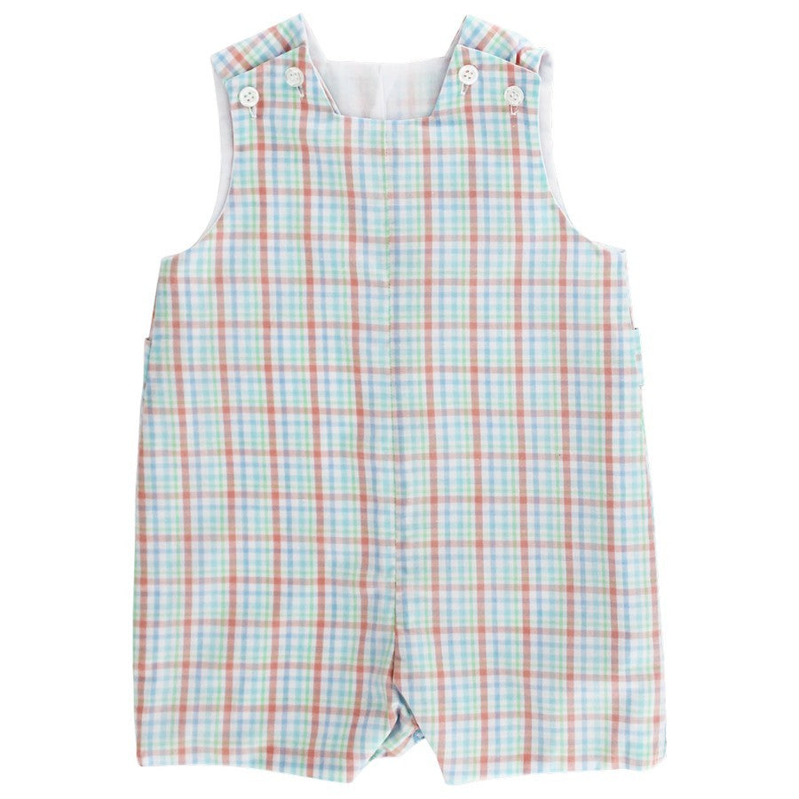 Bailey Boys Jon Jon with Tabs - Citrus Plaid