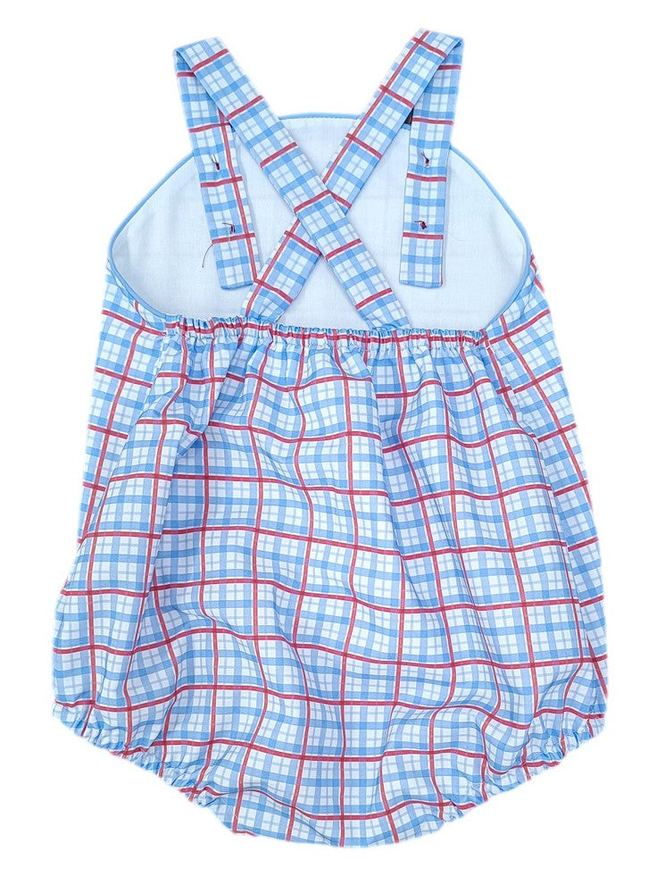 James & Lottie Baby Boys Louie Bubble - Patriotic Plaid