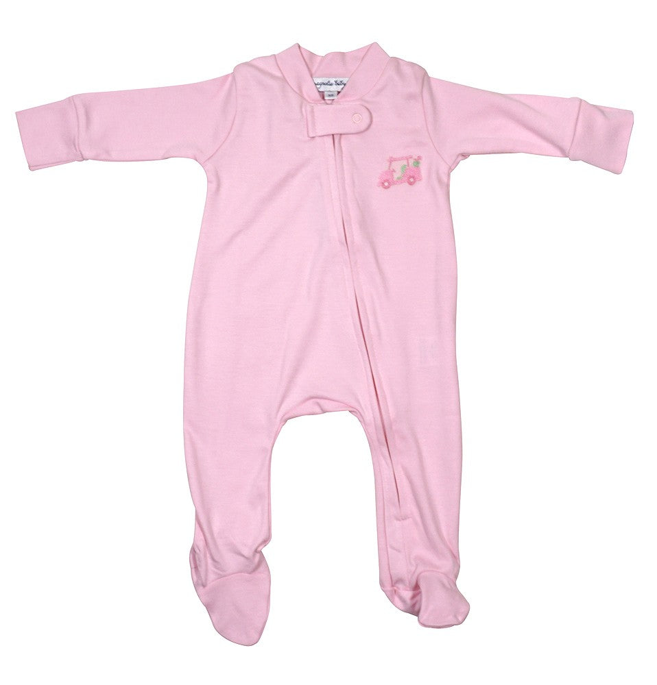 Magnolia Baby Tiny Caddy Embroidered Zipped Footie