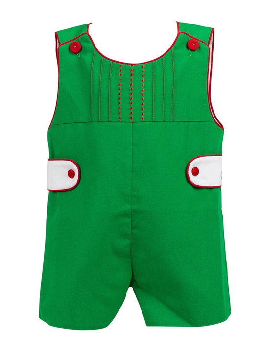 Proper Peony Boys Green Juniper Christmas Jon Jon